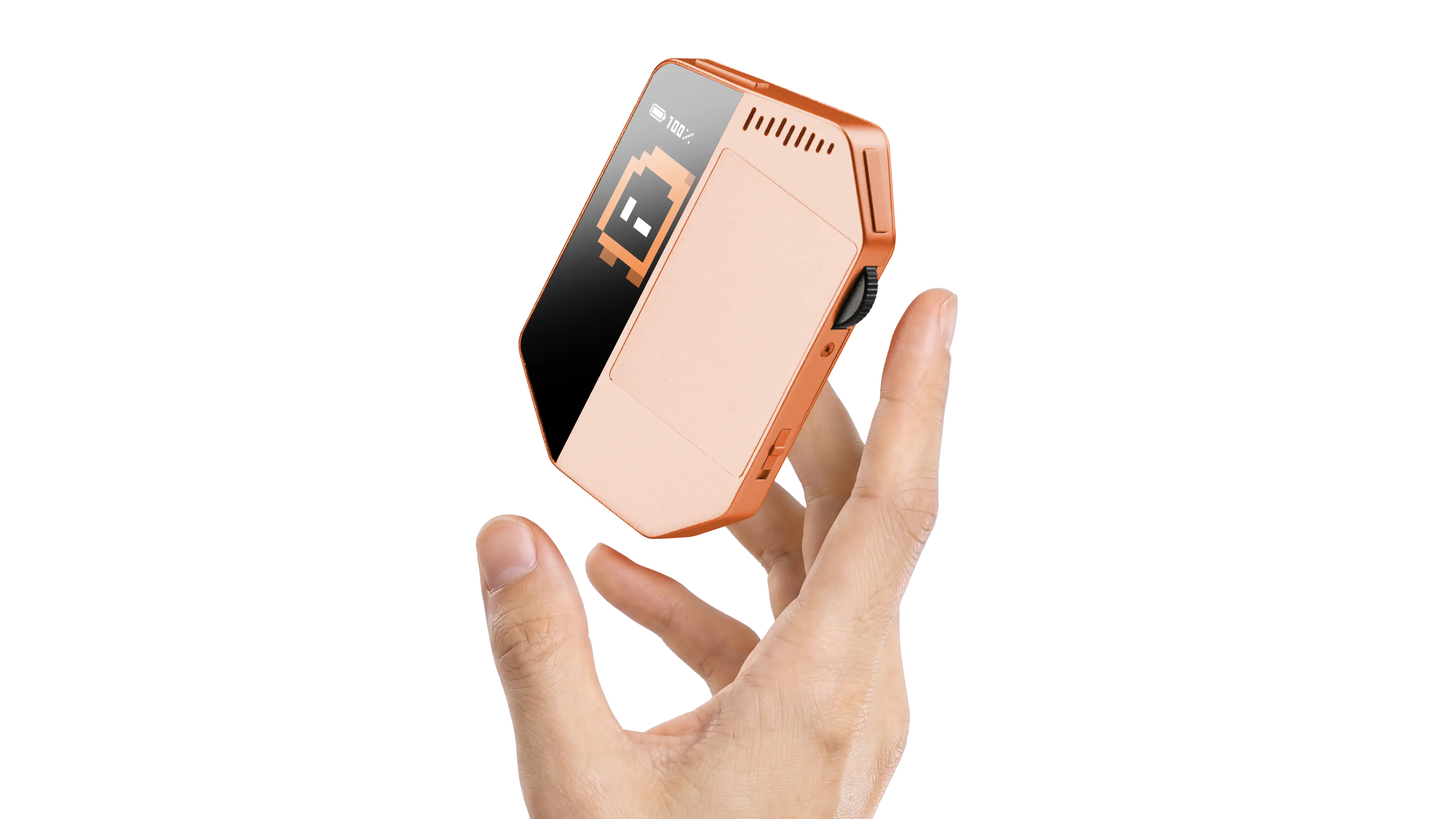 WhisPrompt AI Workflow Controller held in one hand